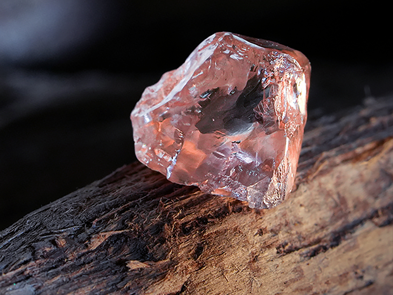 Polished pink diamond auction