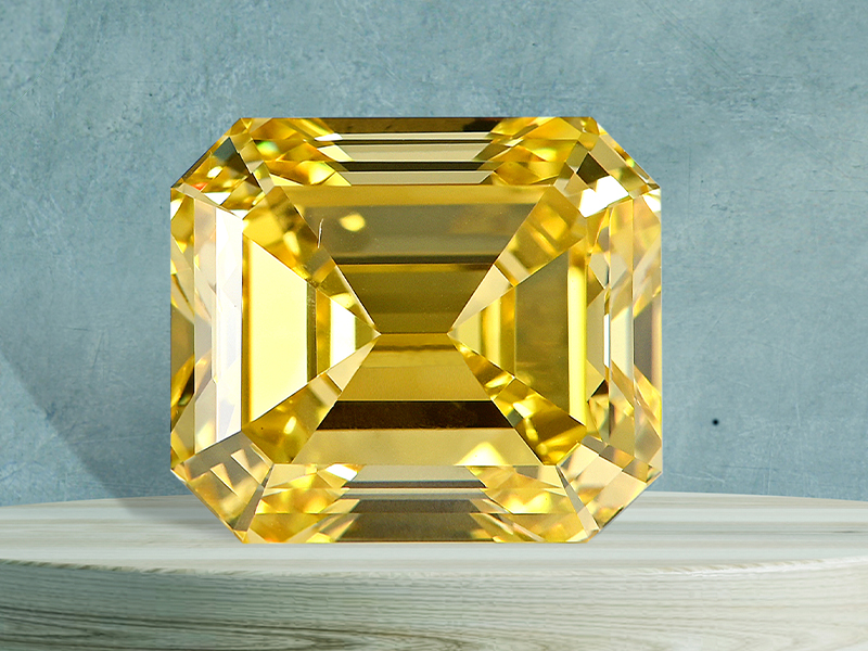 Certified fancy vivid yellow diamond